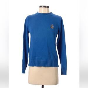 Tess Designs Bermuda blue cotton knit sweater, size small
